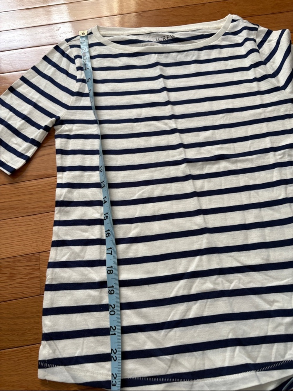 J. Crew Navy and White Striped Tee - Picture 5 of 9